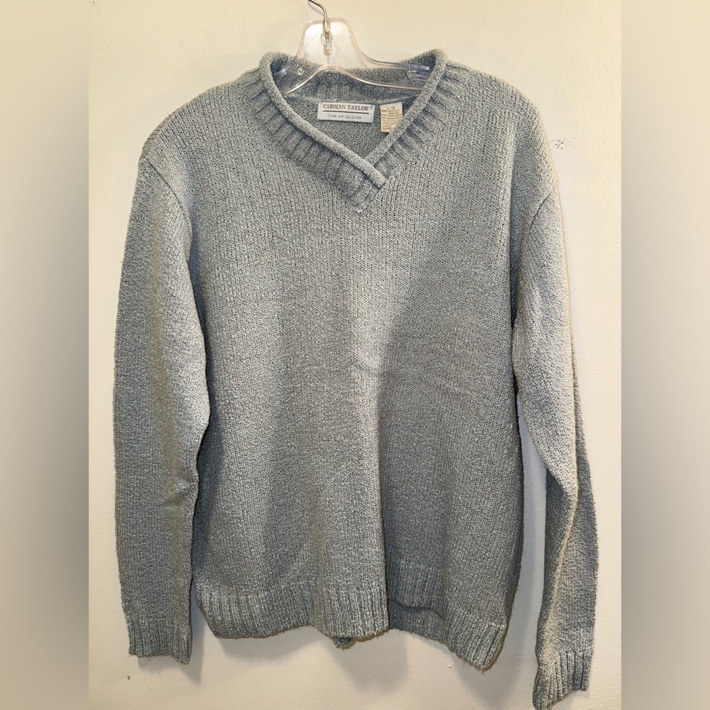 Carolyn Taylor Light Blue Grey Women’s Sweater Large